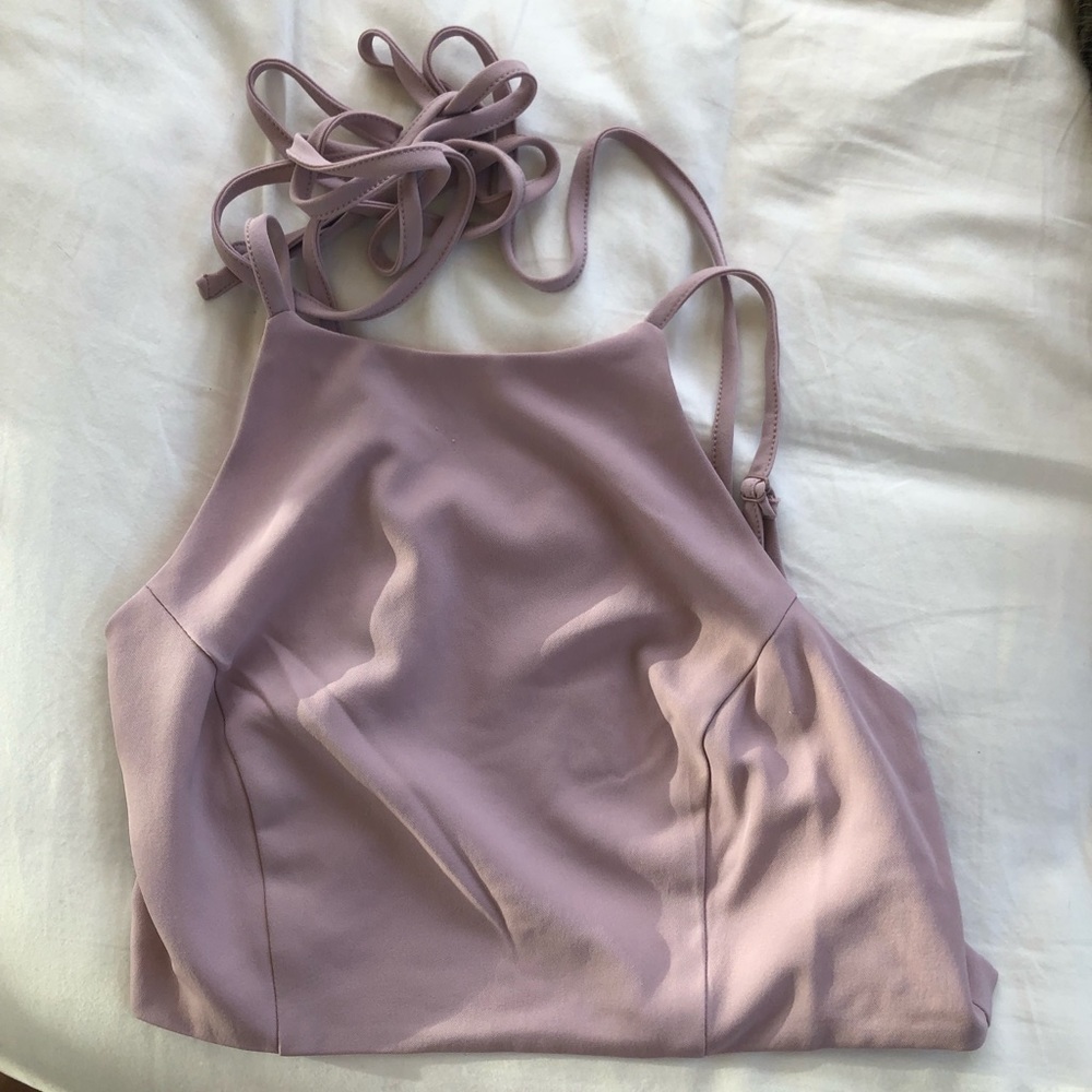 Tobi Mauve Wrap Crop Top